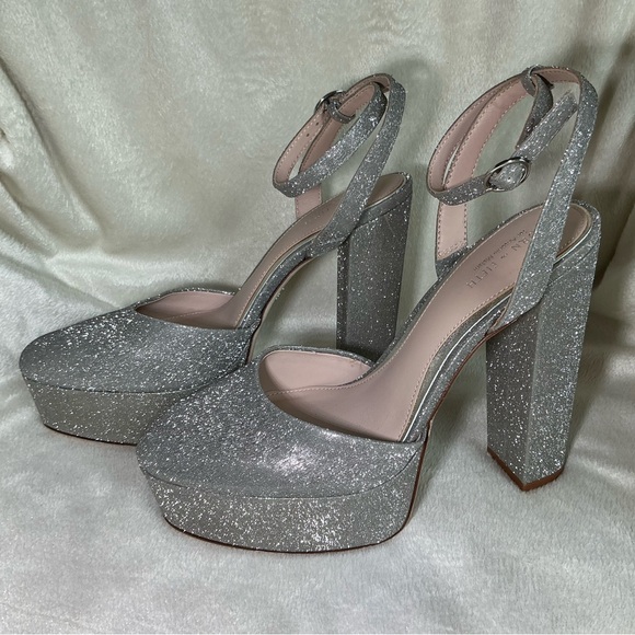 ⭐️🆕⭐️ Antonio Melani X Born on Fifth “Liv” Metallic Glitter Platform Pumps - Picture 5 of 11